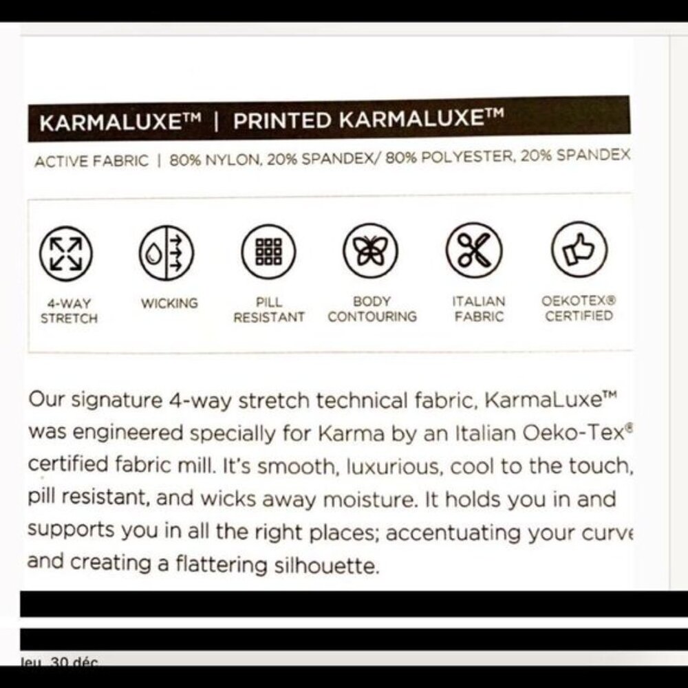 Karma pedal pusher pants high rise slimming sport yoga running high legging crop - Picture 10 of 10